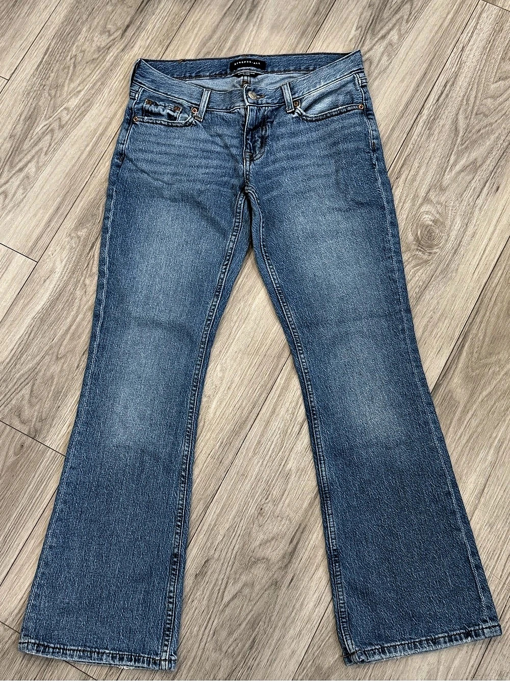 AEROPOSTALE Super Low Rise Flare Jean Blue Size 8